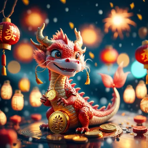 <lora:Chinese_dragon IP:0.8>,J_dragon,master piece,high quality,a cute Chinese dragon,grab a gold coin,firework background,J_dragon,incredibly absurdres,in winter,chinese new year,