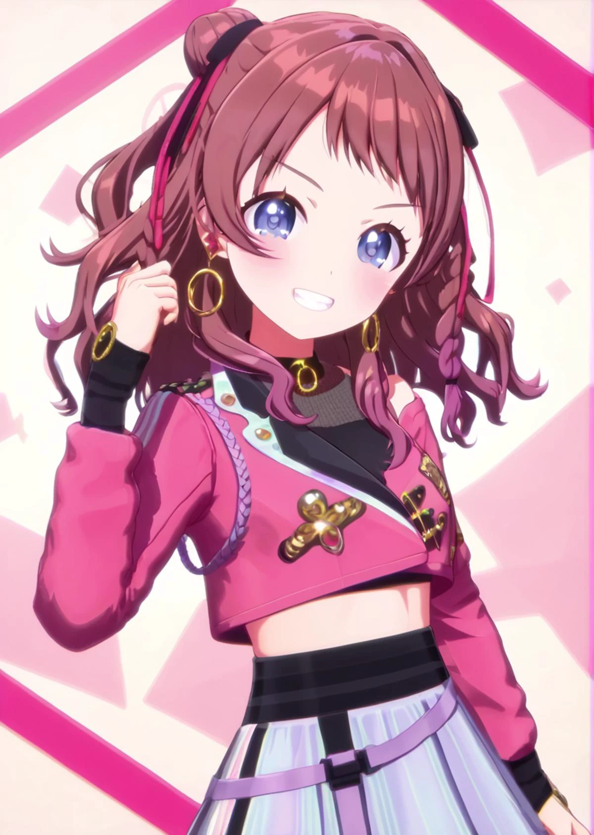 score 9, score 8 up, score 7 up, rating questionable,
detailed background,
<lora:saki.pony:1>,
saki,
medium breasts, shiny skin,
looking at viewer, grin, blush, mesugaki,