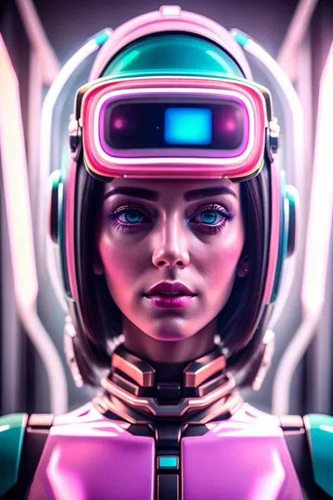 a vaporwave cyborg (Pastel_Style), photorealistic robot, VR Headset, see-through transparent (gelatintech:1.4), film grain, Cinematic style, 35mm, f/3. 5, ISO 80, 1/60s. "(lora: lora-xenodetailer-v2:0.75
<lora: redshift:> (redshift style:)