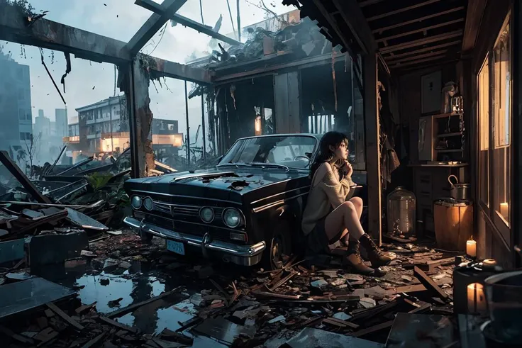 vivid illumination, enchanting elegance, atmospheric depth, masterful technique, naturalistic representations, harmonious composition, creative refinement, striking juxtapositions,
1girl,solo,
greenhouse,
outdoor,
Adaptability,
ruin, crumbling, forlorn,
<lora:LowRAv2:0.6> <lyco:GPTS7 comic_443703:0.4>