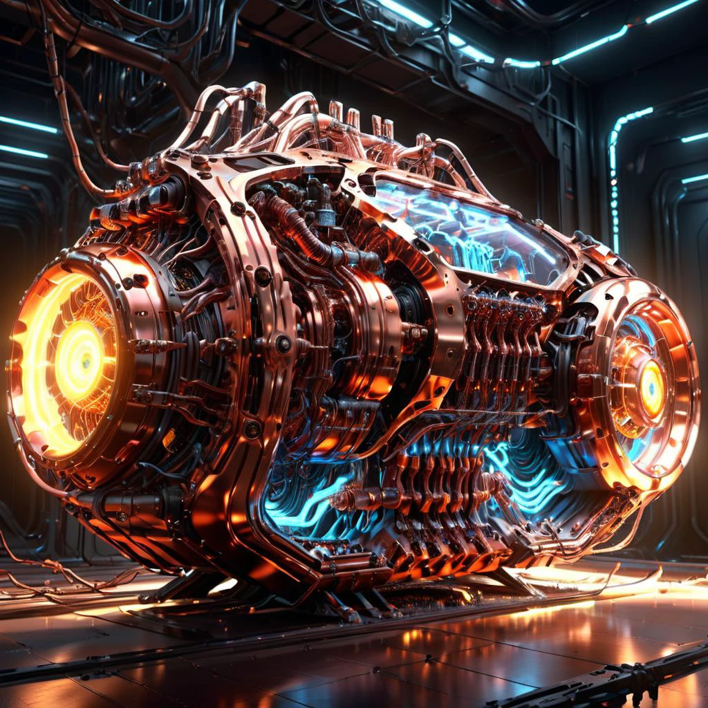 ((best quality)), ((masterpiece)), ((realistic,digital art)), (hyper detailed),teslapunkai DonMM4ch1n3W0rldXL Gigantic Conveyance, Copper, Bold, , octane rendering, raytracing, volumetric lighting, Backlit,Rim Lighting, 8K, HDR, <lora:TeslaPunkAIXLv2:0.7> <lora:DonMM4ch1n3W0rldXL:0.65>