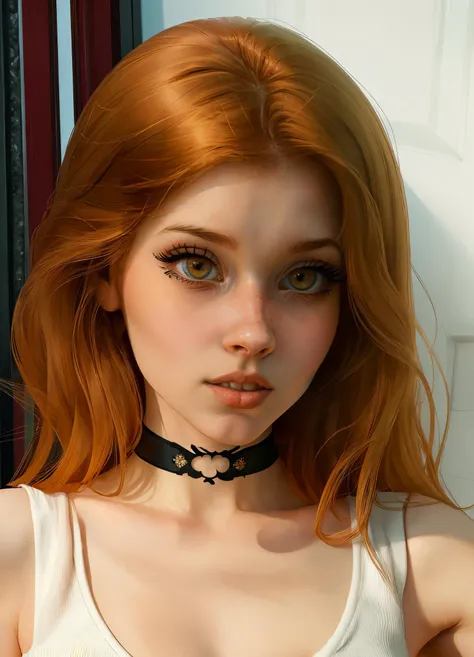 woman, solo,  young girl , (eyeliner:1.1) detailed face, upper body, detailed eyes , chocker
skinny , slim face , pull over , Portrait
([Katyasitak]), (puffy lips :0.9),
masterpiece, professional, high quality, beautiful, amazing, ArtStation, 
photoshoot, 4k, realistic, detailed background, real life, by Alex Toth, by Saul Steinberg,  <lora:katyasitak-000010:1>