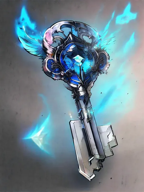 gameiconinstitute, gameicon, key-01,reasonable structure, ((((blue_gem key)))), (no_human), object, item, <lora:game icon institute-key:1>, ufotable official art, pastel colors, <lora:fantasy_20230707233406:0.2>, <lora:akagi_shun_offset:0.5>, <lora:epeulu-res:0.5>, <lora:gmstyle:0.5>, <lora:nomura_tetsuya_offset:0.5>, <lora:ff16style:0.5>, <lora:amano_yoshitaka_offset:0.3>, <lora:nijjj:0.3>