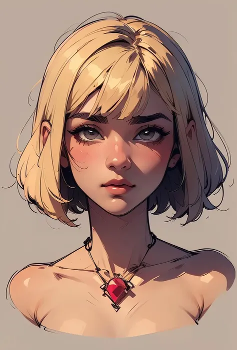 (masterpiece, best quality), 1girl, Ruby Bob Cut, tiny breasts, <lora:1717486010691643256:0.8> ,solo, sketch, portrait, simple background