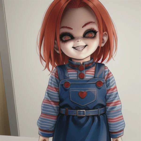 very detailed, creepy chucky a male doll <lora:Chucky:0.65>