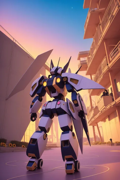 1girl, (by Paul Poiret:1.3) and (Francesco Borromini:1.1) and (Yoh Nagao:1.3) and (Chris Moore:0.7) , mundane Spray paint style, highly detailed, rear angle of a Basic 1940'S ("Mecha Phantom Beast Stealthray":1.3) , inside a Polygional dungeon, crowded pond with Sunflower, at Dusk, Very wide view, Ultra Detailed, Sci-Fi, Emo Art, spotlit, L USM, Oversaturated, fluorescent and cheetah print flakes, otherworldly, Concept Art World, 8K, ordinary