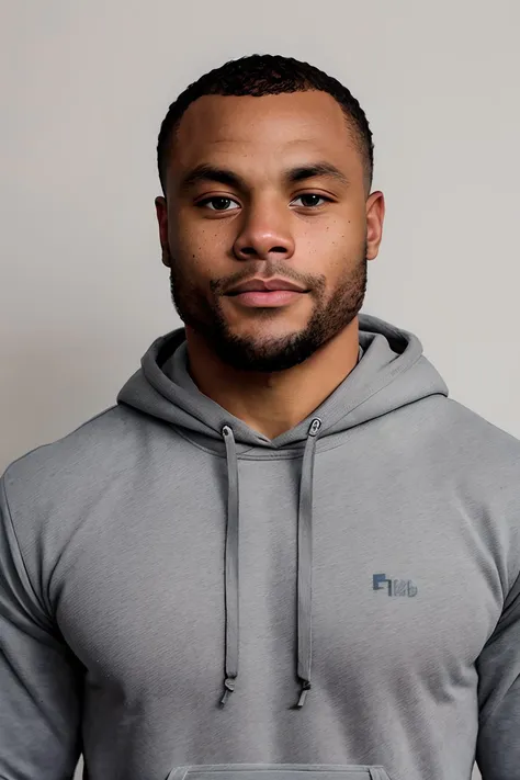 black male, with a defined body, only in underwear and with an erect penis.