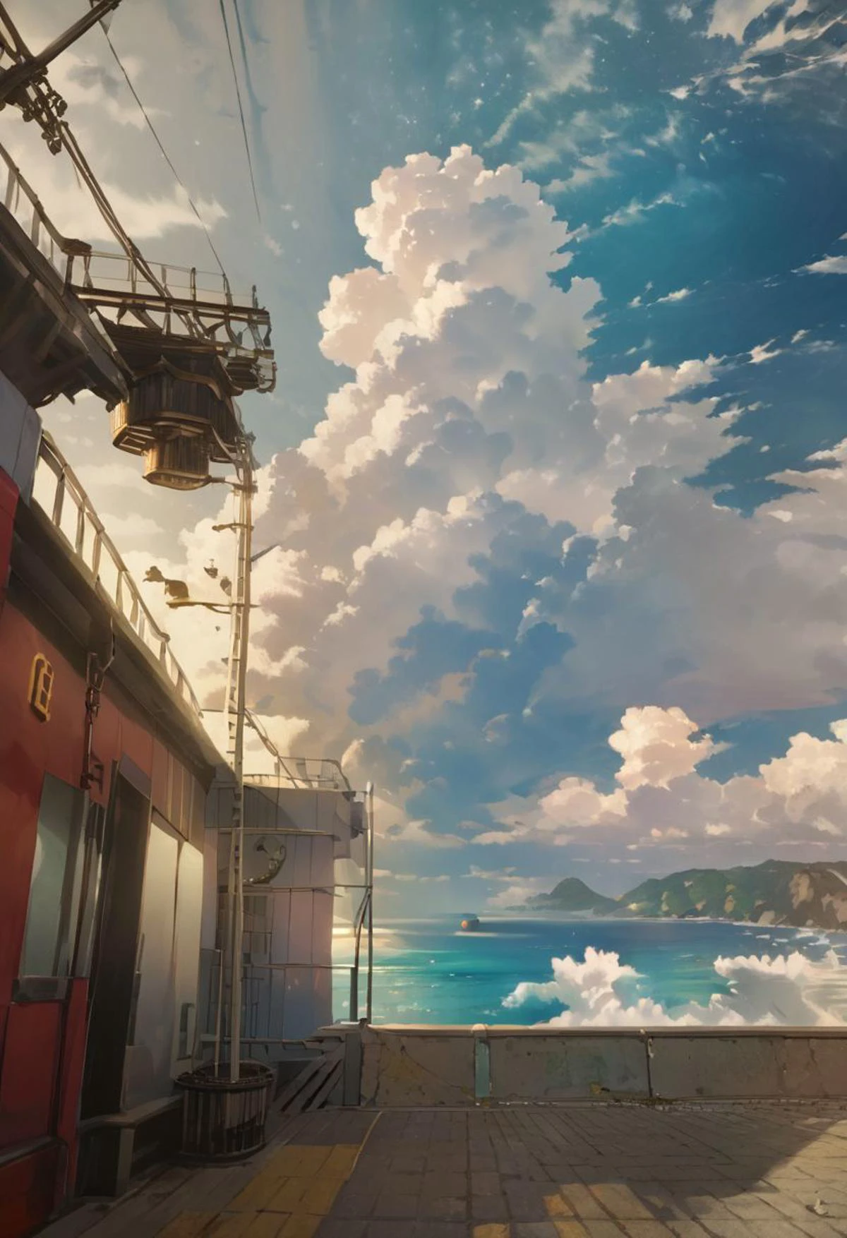 score_9,score_8_up,score_7_up,score_6_up,source_anime, <lora:Worldly_XL:1.40> <lora:epic_anime_scenery_v0_1:0.4>
(low horizon, open sea, clear sky:1.7), pavement, evening light
1girl, solo, long legs, walking in port, expressionless,
izayoi sakuya, <lora:izayoi_sakuya_image4179_2023-12-11-000007:1.25> casual clothes, black left thigh strap, black thighhighs, twin braids, blue eyes, silver hair, green bows, green bowtie, flat chest, small breasts, hair between eyes, shoes, delicate strappy heels, pocket watch, black garter straps,
<lora:loraeyesxl:0.50>
zPDXL, zPDXL-neg
<lora:StS_detail_slider_v1:4>