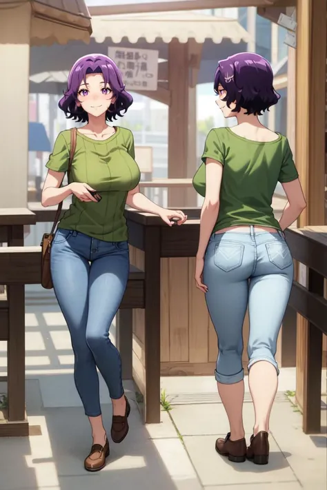 (masterpiece, best quality), sly smile, hamaoka azusa, purple eyes, detailed
