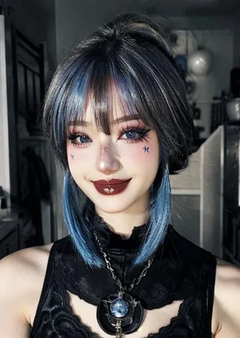 1girl,,egirlmakeup,smile,avatar \(ff14\),<lora:egirlmakeup:0.8>,egirlmakeup,<lora:æ æ²¹å
:0.6>