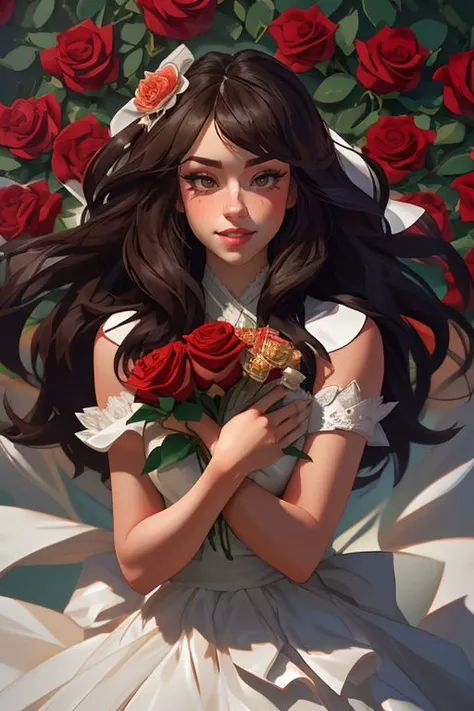 DEN_hannah_owo,
laying in a rose bed with heaps of roses wearing flowers as clothing, (Roses:1.3), Rose, Rose petals, laying in a (pile of roses:1.3), (mound of roses:1.3), (heap of rose:1.3)s, lots of roses,
bokeh, f1.4, 40mm, photorealistic, raw, 8k, textured skin, skin pores, intricate details  <lora:epi_noiseoffset2:1>, epiCRealism <lora:detail_slider_v4:0.8> <lora:ClothingAdjuster3:-0.8>