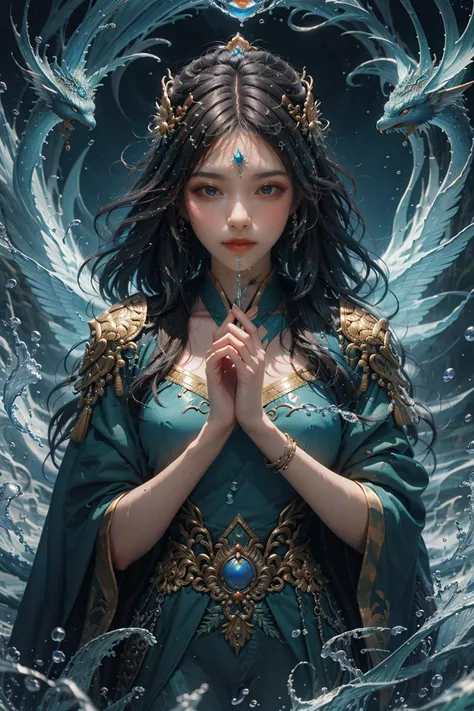 (absurdres, highres, ultra detailed)(masterpiece), (extremely intricate:1.3), (realistic),Cinematic Lighting,4k,(masterpiece),Dreamy,cinematic,Ukiyoe,((divine fantasy,Ethereal Fantasy,action lens,atmospheric,((Cloisonne,Gardens,xxTemplexx))))
1girl,solo male,hanfu,chinese clothes,blue dress,long dress,gonggongshi, water,Cast magic, cast water magic,water ball on the hand,Mythical beasts,upper body
<lora:æ°´ç¥å
±å·¥æ°Gonggongshi_V2.0:1:lbw=1,0.6,0,0,0.6,0.6,0.6,0.6,0.6,0.6,0.6,0.6,0.6,0.6,0.6,0.6,0.6>
<lora:GoodHands-vanilla:1:lbw=1,0,1,1,0.2,0,0,0,0,0,0,0,0,0,0,0,0>Beautiful hands, perfect hands, nails