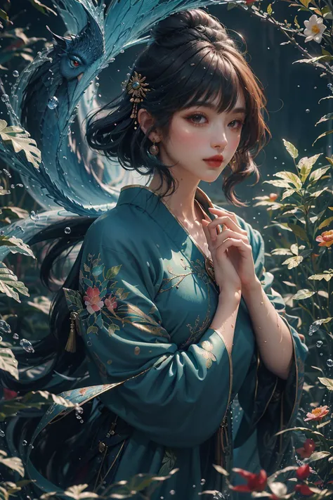 (absurdres, highres, ultra detailed)(masterpiece), (extremely intricate:1.3), (realistic),Cinematic Lighting,4k,(masterpiece),Dreamy,cinematic,Ukiyoe,((action lens,atmospheric,((Cloisonne,Gardens,xxTemplexx))))
1girl,solo male,hanfu,chinese clothes,blue dress,long dress,gonggongshi, water,Cast magic, cast water magic,water ball on the hand,Mythical beasts,upper body
 <lora:æ°´ç¥å±å·¥æ°Gonggongshi_V2.0:0.6>Beautiful hands, perfect fingers,