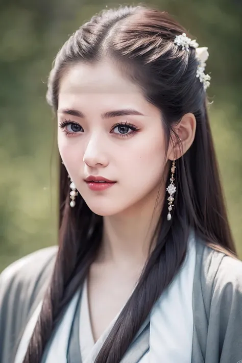 (8k, best quality, masterpiece:1.2),(realistic, photo-realistic:1.37),ultra-detailed,solo,beautiful detailed sky,(closed mouth) small breasts,1 girl,(Long hair:1.1),High horsetail,(white hair:1.1),Hanfu,(Look to the audience:1.2),(smile:1.05),beautiful detailed eyes,floating hair NovaFrogStyle,<lora:girl_20230604210014-000004:0.7>,