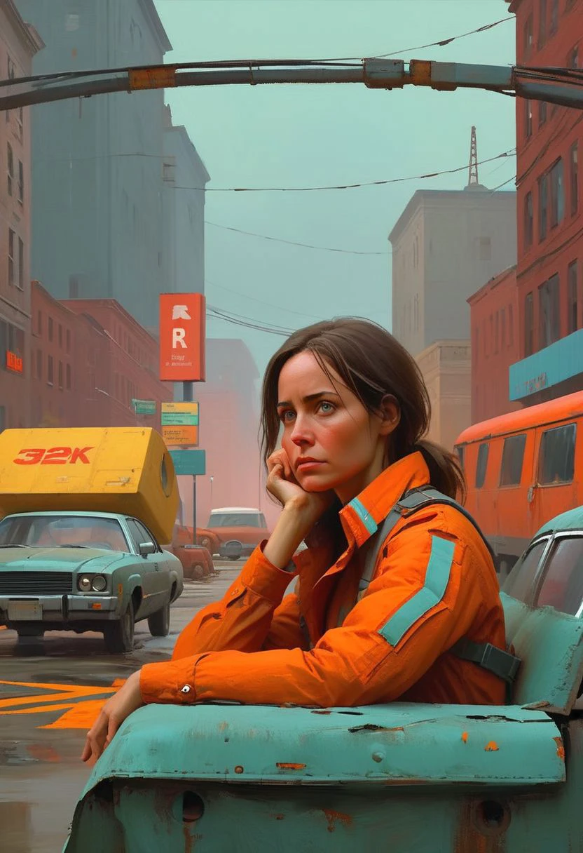 "Tool"'s Album Cover style.
Portrait of "Alyx" (from Half-Life 2).
By "Simon Stalenhag".
Life-like details.
Cinematic.
Dramatic.
Dynamic.
Extremely refined lines and and shapes.
Extremely refined details on objects.
Sharp details.
Wide range of colors.
Many details everywhere. Ray-Tracing. Anti-Aliasing. Realistic soft shadows. Low saturation colors. Insane quality. Insane resolution. Insane details. Masterpiece. 32k resolution.