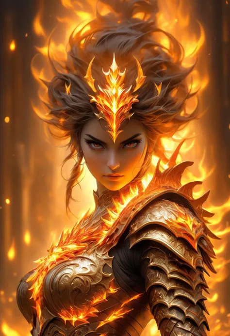 hyperdetailed fantasy character, Fire, golden armour, 1girl, holy cyborg necromancer girl, ornamented obsidian armor ((Wide_angle_shot)), Magical beautiful , background fantasy, (((masterpiece))), ((extremely detailed, focused flash photo, amazing quality, best quality, hyper detailed, ultra detailed, HDR, UHD, perfect anatomy, dof, hyper-realism, majestic, awesome, inspiring)), ((ray light, RAW photo, extremely details, stunning, high quality, photorealistic)), ((beautiful, symmetrical eyes, symmetrical face)), ((dramatic lighting, detailed atmosphere, intricate details)), (((volumetric lighting, high resolution, 8k, best quality, hyper detailed, ultra detailed, ultra high definition, super sharp focus, great detail of textures))),