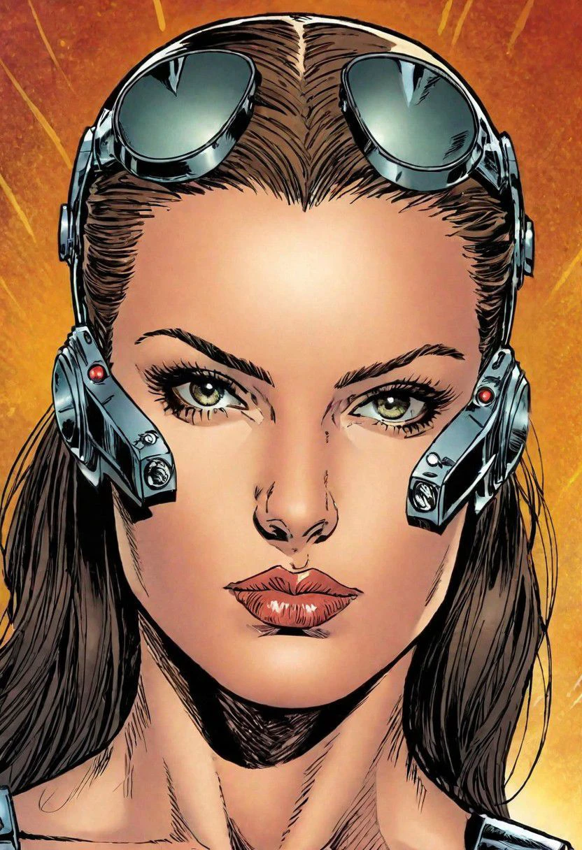 comics portrait full metal body female ((Primatrix Destriianatos))