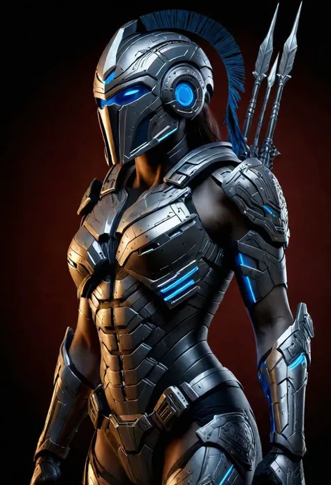 Futuristic sci-fi cyberpunk concept Recreate the cinematic scene by Zack Snyder in the night((Add futuristic cyber elements), cyberpunk elements, futuristic mechanic body parts, futuristic Cyberpunk helmet neon digital visor) The female greatest Spartan Warrior ((full body, detailed armour, detailed face, detailed accessories, detailed ornament, detailed spear and shield, detailed omega symbol)), grabbing her blade, burning ancient Warfield as background, Greek ship floating in the sky, Night battle, epic battle, hyper realistic, hyper detailed. Detailed face, overall detailed Spartan armour, detailed cyberpunk elements, detailed futuristic mechanic body parts, detailed futuristic Cyberpunk helmet neon visor, detailed finger, detailed feet, detailed environment