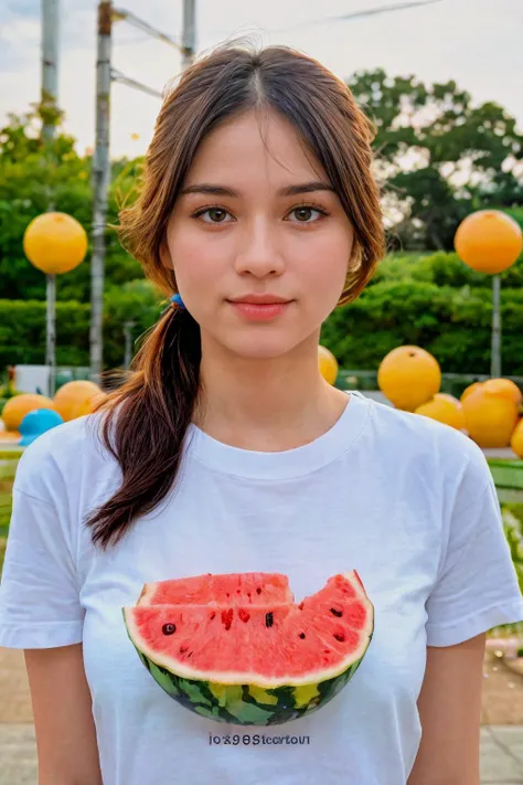 analog film photo solo, realistic, ((indonesian woman)), ((<lora:[ID]_-_Catherine_Alicia:1> catheez)), (((medium twintail))), (((Angry, tightened jaw, squinted eyes, and raised eyebrows.:1.2))), (((Colorful fruit or food print t-shirt featuring vibrant slices of watermelon, citrus fruits, or popsicles))), ((neighborhood park, playground, picnic areas, community gathering)), ((dynamic pose)), PA7_Human-Likeness, PA7_Photo, high detailed, 8k, clear facial features, <lora:PAseer-SD15-LCM Quick:1> <lora:ReaLora:.2> skin <lora:GStyle_-_Photography_Style:.4> gstyle   . faded film, desaturated, 35mm photo, grainy, vignette, vintage, Kodachrome, Lomography, stained, highly detailed, found footage