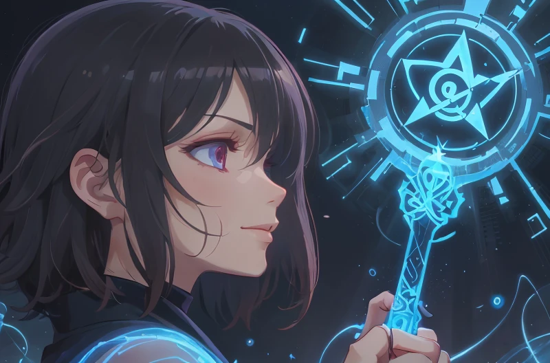 style of <lora:SlayTheSpire_Stylizer__Test_run_ep10:1.2> <lora:GoodHands-beta2:1>, <lora:YoM_CGAudrey:1> yom_cgaudrey,, trippy, psychedelic, colorful, 2d, anime, detailed, illustration, intricate, <lora:add_detail_realistic:1>, <lora:sharpen-soften:-0.5>, BREAK portrait, solo, from side, side view, (full body:0.6), looking away, detailed background, detailed face, (<lora:UraniumTech:0.6>, radiation, nuclear, see-through, uraniumtech theme:1.1), rune-mage, staff, runic scripture, dynamic pose, smirk, floating particles, glowing runes, tribal runes, geometric patterns, magical aura, rune temple in background, backlighting, magic lighting, cinematic atmosphere, action scene,