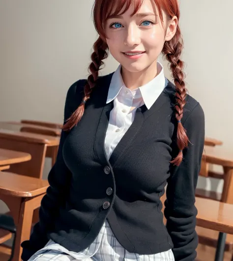 (((masterpiece))), ((best quality)), ultra high res, detailed,
<lora:emmaverde:0.9>
1 girl, blue eyes, red hair, twin braids,