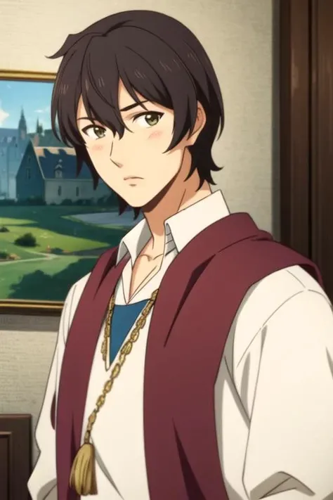 masterpiece, best quality, wallpaper, 1boy, solo, male focus, looking at viewer, , , , , <lora:natsuo_fujii:0.88>, natsuo_fujii, , , , medieval europe,