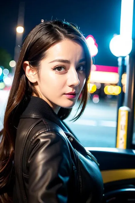 <lora:dilrabaDilmurat_v1:0.8>,(dilraba:1),looking at viewer,cute, <lora:fashionGirl_v40:0.15>,night street, lighting on face, bright back lighting, medium breast, ultra high res, best quality, photo, 8k, (photorealistic:1.2),(police car:1),looking at viewer,