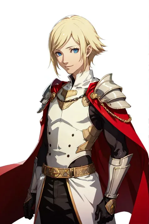 A man in a white shirt and red cape with a sword - SeaArt AI