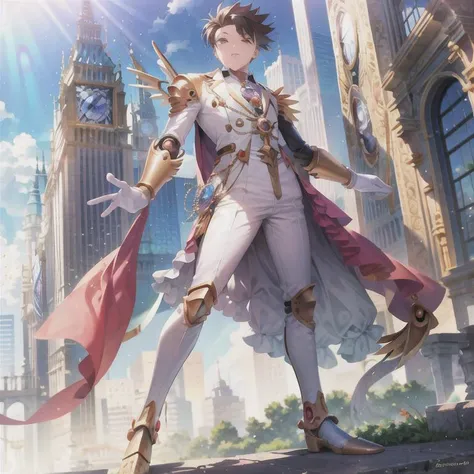 masterpiece, best quality, 1male, male, guy,
((Gracenovamon:2, Digimon)), full body, crystal energy, finely detailed, robot,
<lora:ShadowverseMono_10:1>
<lora:Body_GlassHair_V1:0.2>