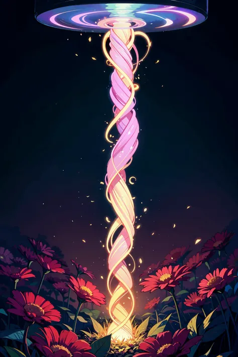 flourish, Wobble-noodle, radiation, flowers, illumination, atmospheric, scale, order, healing, light, hope, soothing, calm,