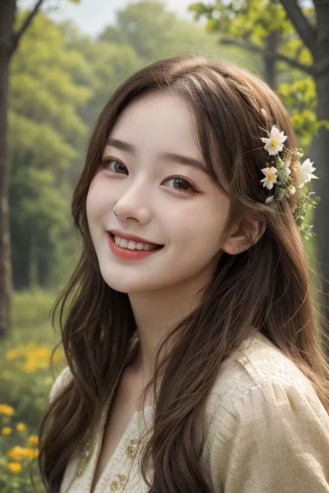 beautiful, solo, best quality, High detailed,Masterpiece, high quality,
1girl, Absurdres, Illustration, smile, realistic, nature, outdoor, Intricate details
