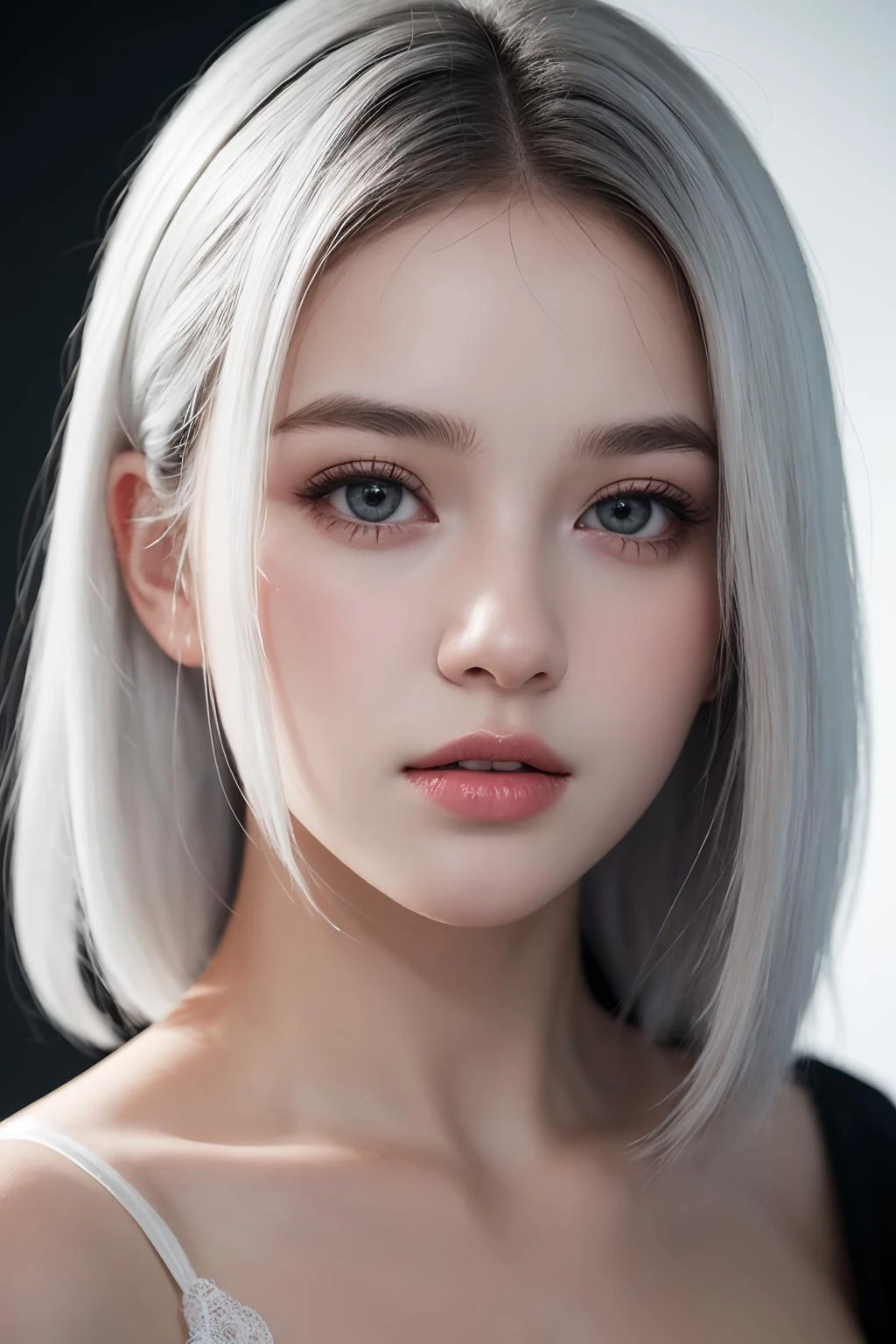 A girl\(12 yeadoll, white haeautiful, big breasts,Princess half-tied hair\),nsfw,black background,
BREAK
(masterpiece:1 4, best quality),unity 8k wallpaper,ultra detailed,beautiful and aesthetic,perfect lighting,detailed background,realistic,solo,perfect detailed face,highly detailed,NAMI(0.8),