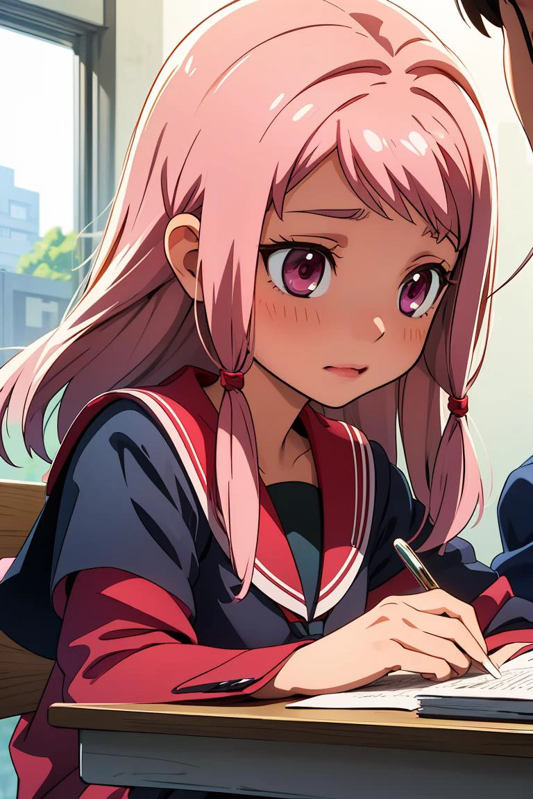 (masterpiece, best quality), 1girl, <lora:TamakiUi:1> tamakiui, kamihama university affiliated school uniform, magical girl