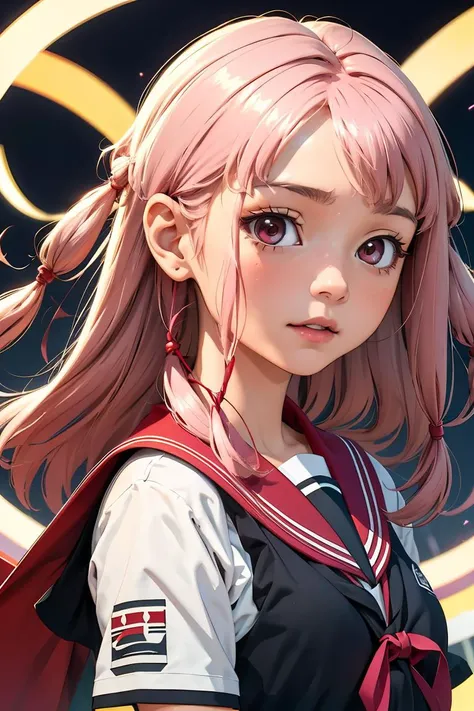 (masterpiece, best quality), 1girl,   <lora:TamakiUi:1> tamakiui, kamihama university affiliated school uniform, magical girl