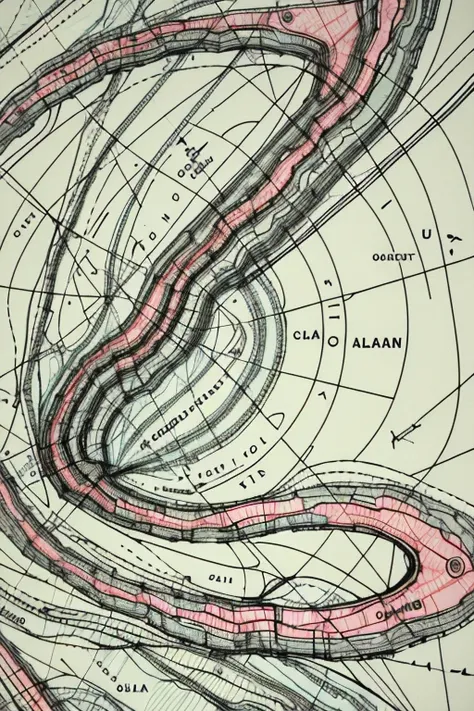 HaroldFiskMeander, colorful, loops, layers, false rivers, switchbacks, complexity