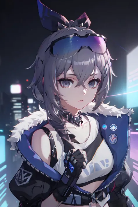 {{Masterpiece, Best Quality, Extremely Detailed CG, Unity 8k Wallpaper, Depth-Of-Field, Cinematic Lighting, Lens Flare}}
1girl, official, close up
cyberpunk(city), <lora:StarRail_SilverWolf_AP_v1:0.9>