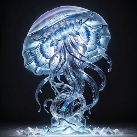 <lora:made_of_ice:0.6>,jellyfish as made_of_ice,, (masterpiece, best quality, high quality, highres, ultra-detailed),