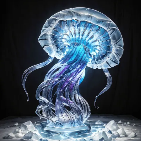 <lora:made_of_ice:0.6>,jellyfish as made_of_ice,, (masterpiece, best quality, high quality, highres, ultra-detailed),