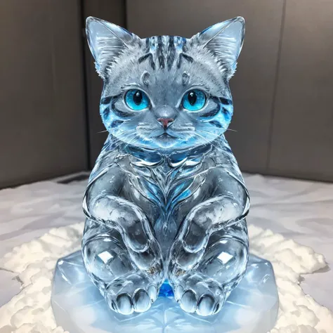 <lora:made_of_ice:0.6>,jellyf cat as made_of_ice,, (masterpiece, best quality, high quality, highres, ultra-detailed),