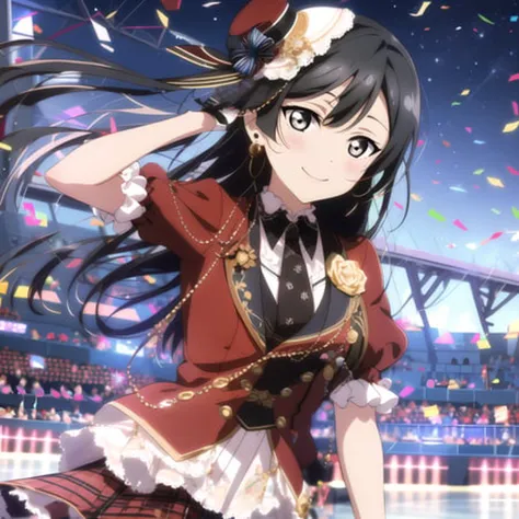 high quality, best quality, masterpiece, absurdres, setsuna yuki, idol, 1girl, <lora:yuki:0.75>, smile, looking_at_viewer