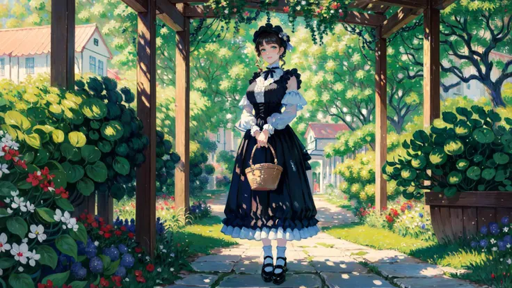 (masterpiece, best quality, Victorian oil painting style, Renaissance oil painting style, art by Monet:1.4)
BREAK full body shot of Mona Lisa with sideswept bangs, green eyes, gorgeous smile, large breasts, freckles
BREAK standing in a lush forest, dappled sunlight, wearing a sleeveless summer dress, white straw hat with a black ribbon, Mary Janes with ruffled socks