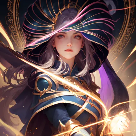 D&D character, modelshoot style, (extremely detailed CG unity 8k wallpaper), full shot body photo of the most beautiful artwork in the world, (celestial wizard) mage, silk robe, fire magic, Ed Blinkey, Atey Ghailan, Jeremy Mann, Greg Manchess, Antonio Moro, Intricate, High Detail, Sharp focus, dramatic, greg rutkowski, petals, countryside, action pose, casting a spell, swirling magic