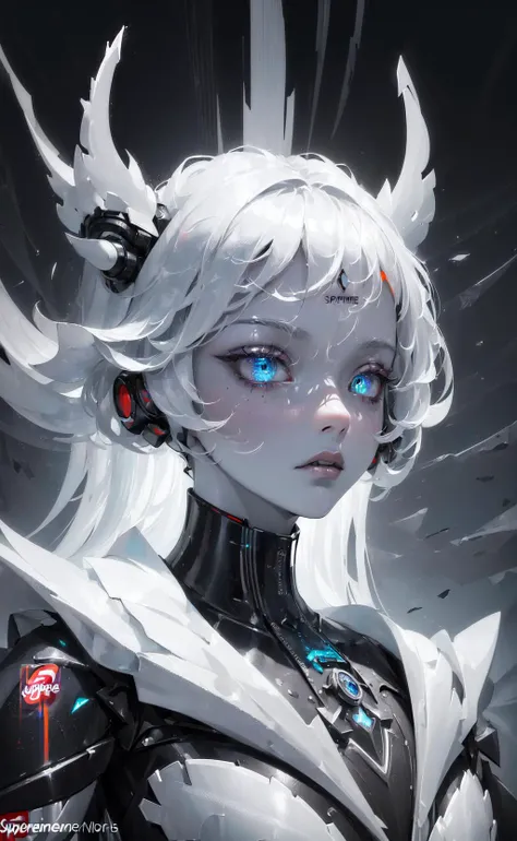 Futuristic, mechanical, high-tech, black-and-white-gray, metallic, streamlined, complex construction, intricate details, geometric shapes, neon colors, electronic sound, digital elements, abstract graphics, the web, data interaction, virtual reality, (Skin radiance), (Highly detailed skin with visible pores), (Gorgeous decoration:1.2), (Colored eyes:1.3), clean. Beautiful face. masterpieces, (((((Supreme Works of art))))), award-winning works, award-winning works of art, intricate details, attention to detail, cinematic effects, cinematic sensations, surrealism, award-winning portraits, realistic design for photo quality, (ultra high resolution, best quality, reality), Complex composition