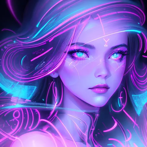 neon light sign in design of face | of gorgeous goddess | detailed gorgeous face | precise lineart | intricate | realistic | studio quality | cinematic | luminescence | character design | concept art | highly detailed | illustration | digital art | digital painting| vray-render