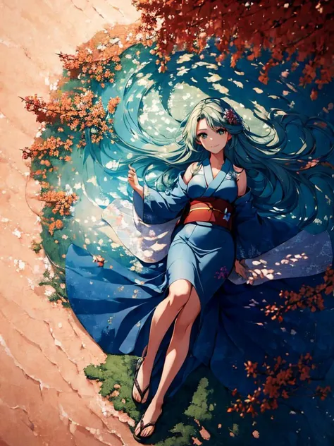 1girl,solo,Tallia F,masterpiece,best quality,ultra-detailed,dreamscape,dreamscape surreal,ethereal,dreamy,fantasy,highly detailed,surreal,mysterious,looking at viewer,facing viewer,full body,
<lora:Tallia F è§¦å Tallia F:1>,kind_smile,in summer,flying,railway,kimono,