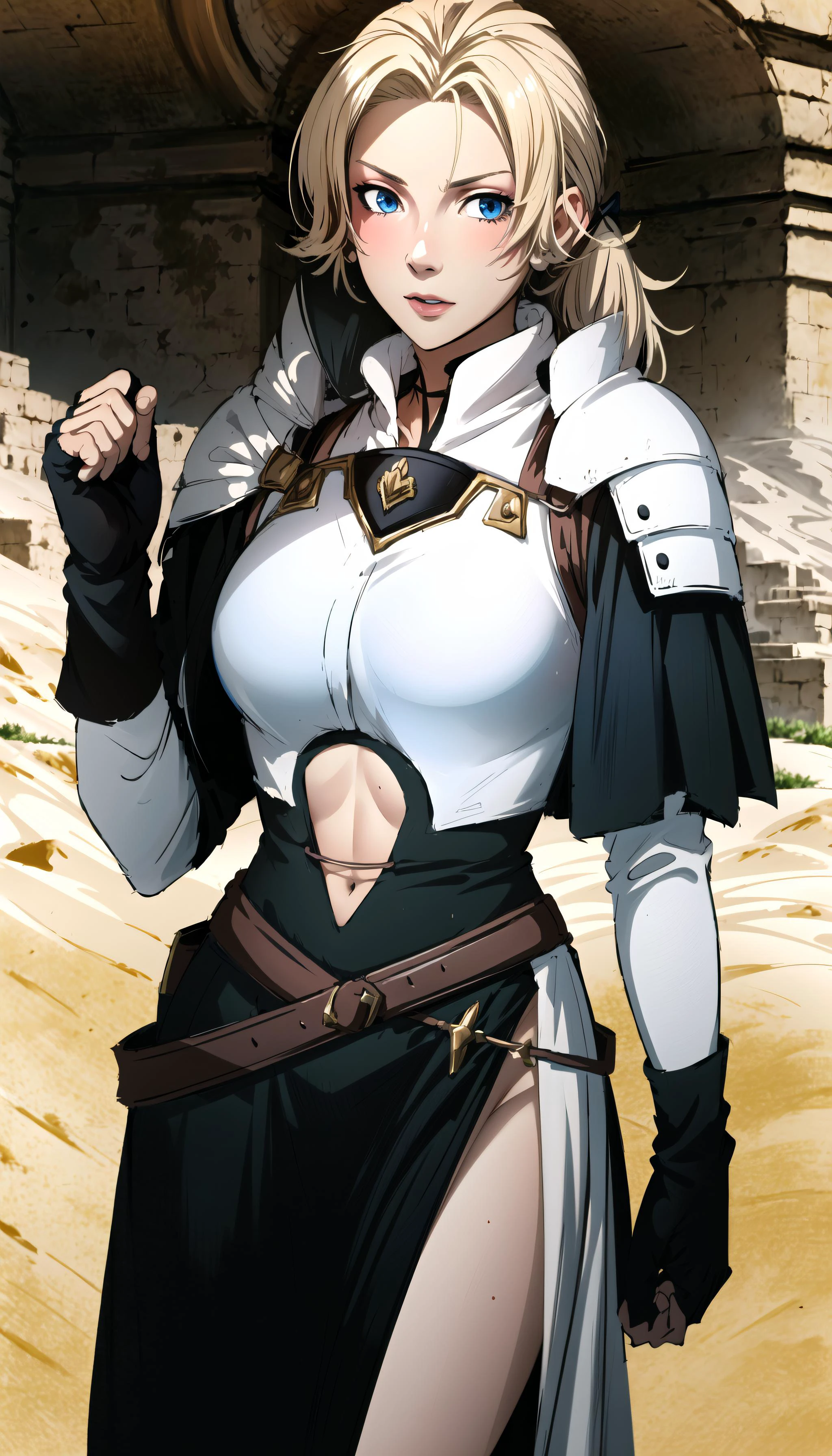 (cowboy shot), sfw, (masterpiece), (best quality:1.0), (ultra highres:1.0), detailed eyes
BREAK
<lora:CathFE16-000004:1> CathFE16, looking at viewer, dynamic pose, fantasy armor
<lora:mushoku_tensei_style_offset:1>
<lora:more_details:0.5>
BREAK
(desert, gorgeous view)