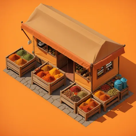 isty03 style. isometric <lora:isometric_isty03_style:1>
illustration
Street market and exotic spices, Tan background,
detailed, professional,  slick, 3d, unreal engine, render, ray tracing,
high quality, masterpiece, highres,