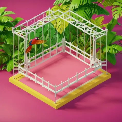 isty05 style. isometric <lora:isometric_isty05_style:1>
real life
Rainforest and hanging bridges and exotic birds, Magenta background,
detailed, professional, slick, 3d, unreal engine, render, ray tracing,
high quality, masterpiece, highres,