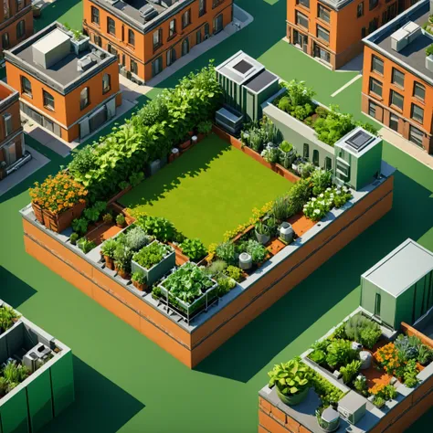 isty03 style. isometric <lora:isometric_isty03_style:1>
realistic
Rooftop garden and urban skyline view, Green background,
detailed, professional,  slick, 3d, unreal engine, render, ray tracing,
high quality, masterpiece, highres,