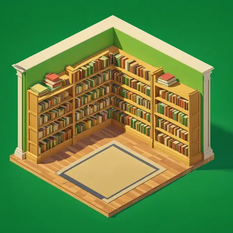 isty05 style. isometric <lora:isometric_isty05_style:1>
real life
Old bookstore and shelves and quiet corners, Green background,
detailed, professional,  slick, 3d, unreal engine, render, ray tracing,
high quality, masterpiece, highres,